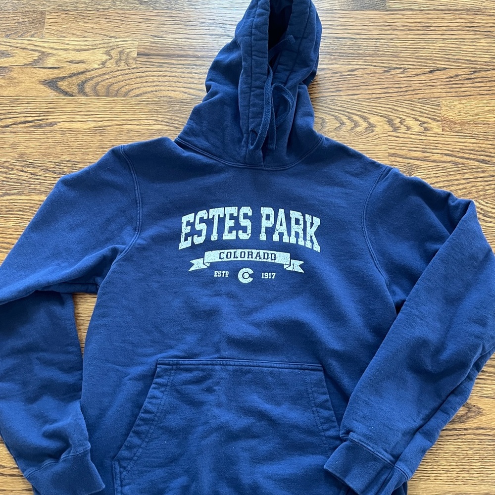 Estes park hooded sweatshirt size small blue